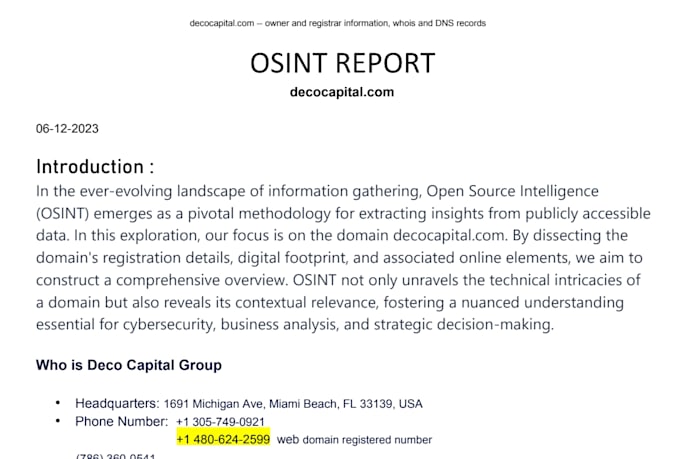 do background check, osint investigation and people search